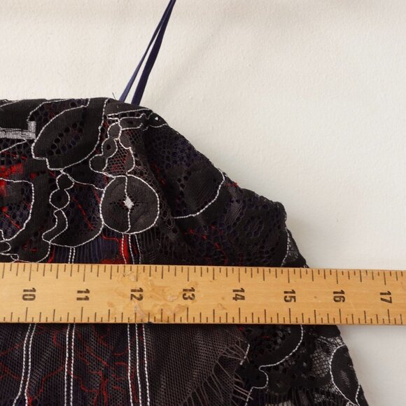 Jonathan Simkhai Dress 4 Silk Midi Slip Cocktail Blue Sheer Overlay Party $1,065 - Picture 5 of 16